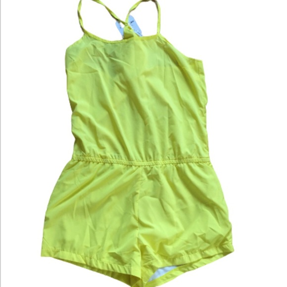 Fabletics Pants - NWT Fabletics Neema Romper S Yellow Racerback